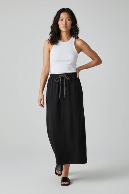 Jupe Longue Noir Ample Décontractée