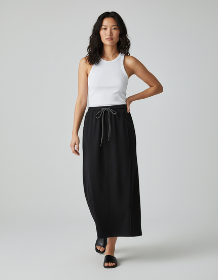 Jupe Longue Noir Ample Décontractée