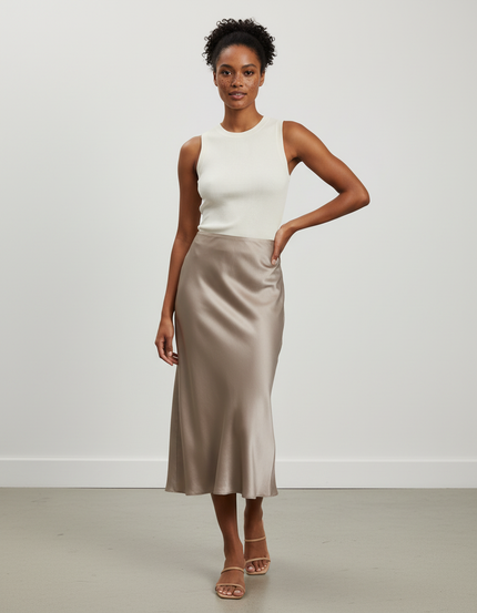 Jupe Longue Taupe