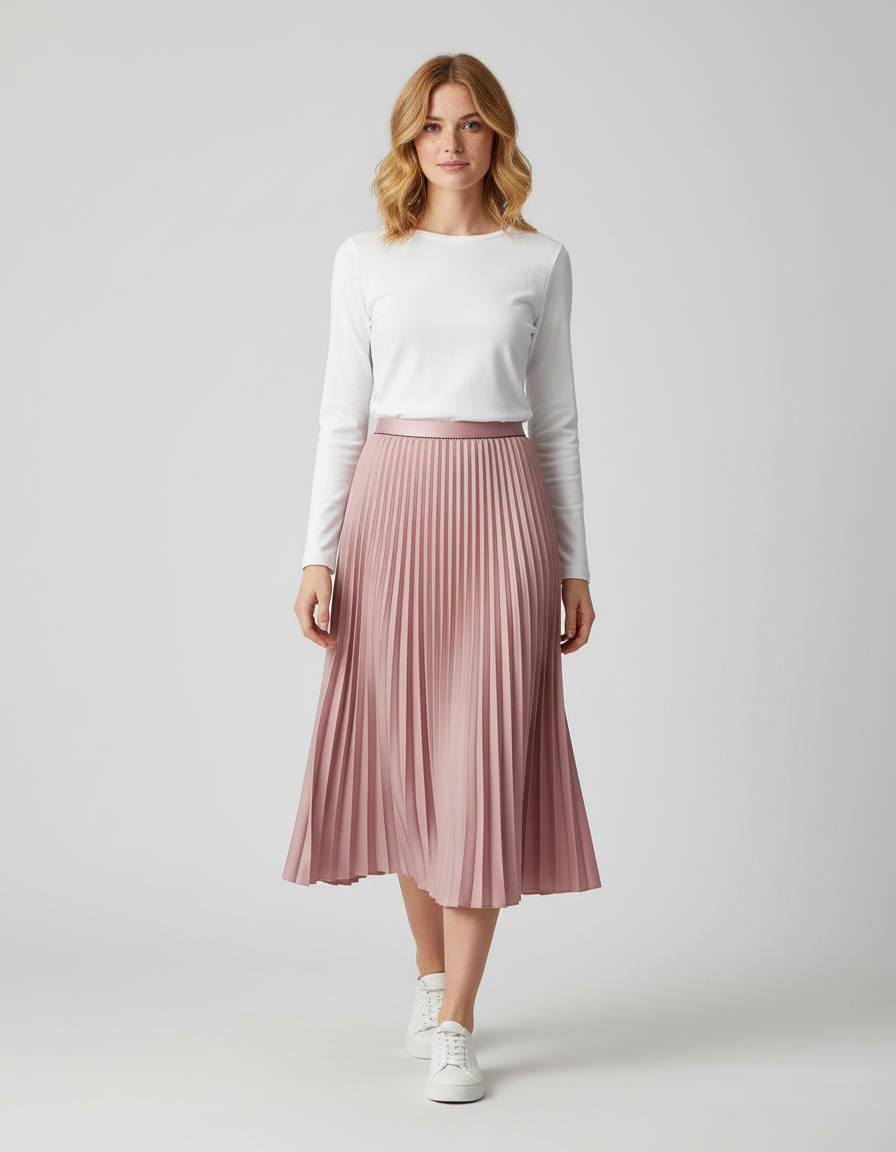 Jupe Plisse Longue