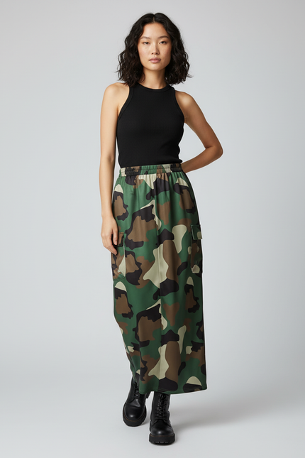 Jupe Longue Camouflage