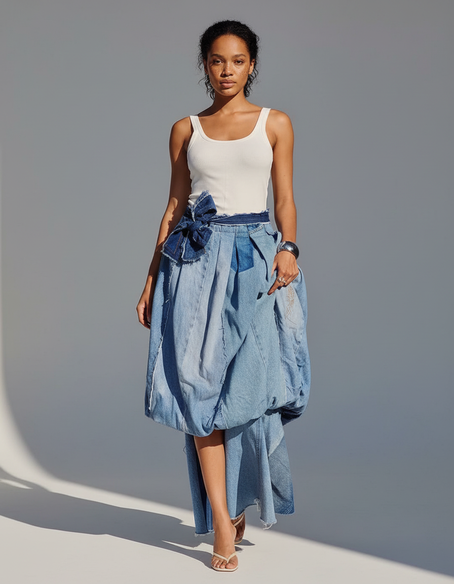 Jupe Bouffante Mi-Longue