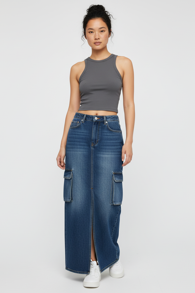 Jupe Longue Jean Grande Taille