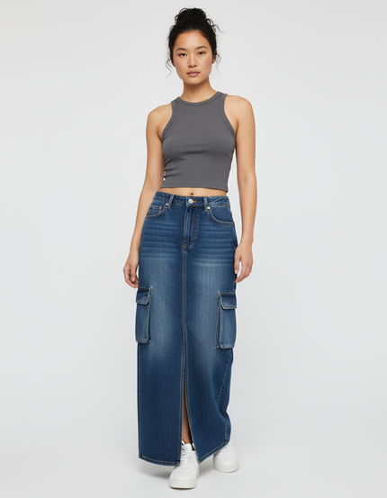 Jupe Longue Jean Grande Taille