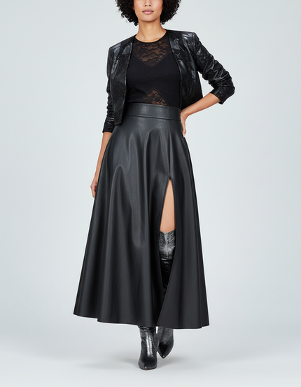 Jupe Mi-Longue Avec Fente