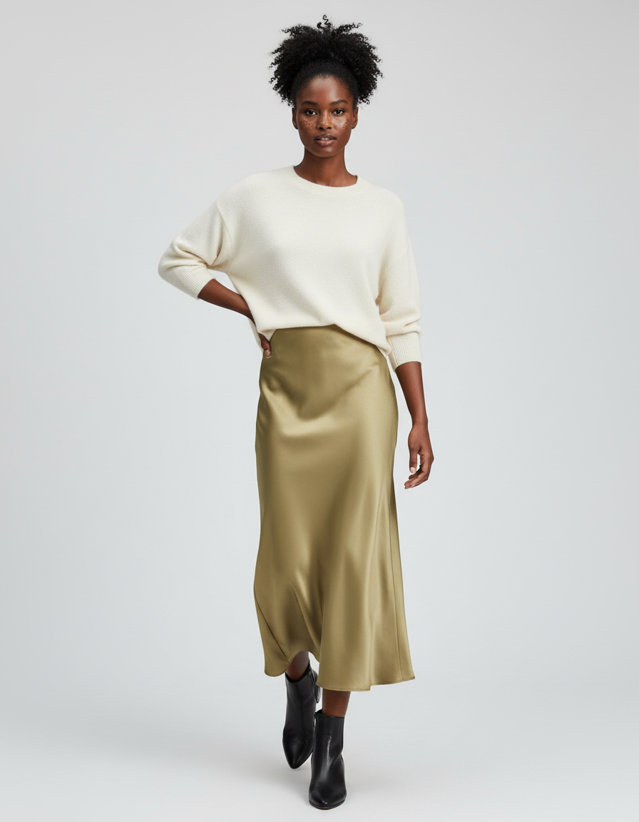 Jupe Longue Vert Olive