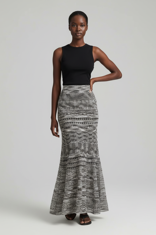 Jupe Longue Motif Ethnique Sirène Bohème