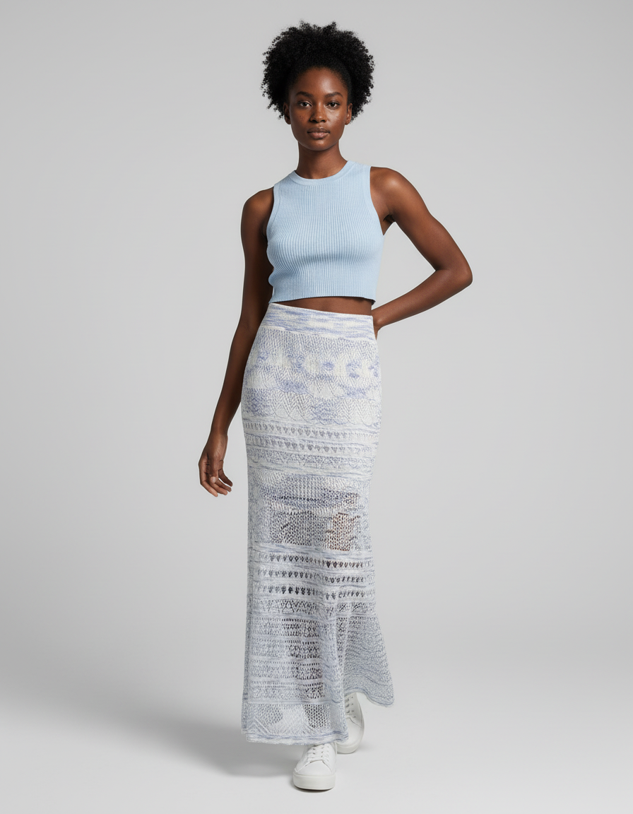 Jupe Longue Crochet Ajourée Bohème