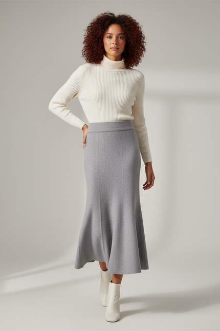 Jupe À Godets Mi-Longue