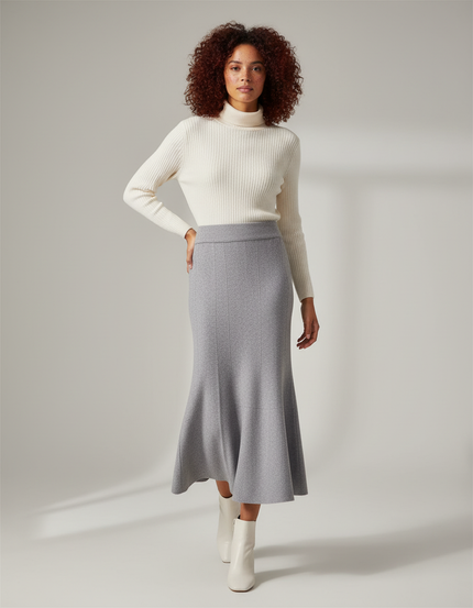 Jupe À Godets Mi-Longue