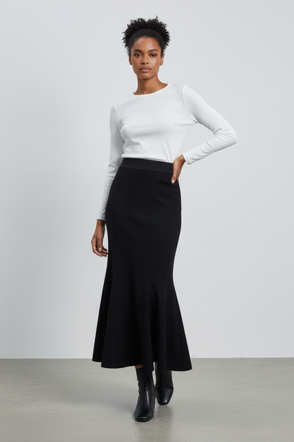 Jupe Longue Noire Élégante Sirène