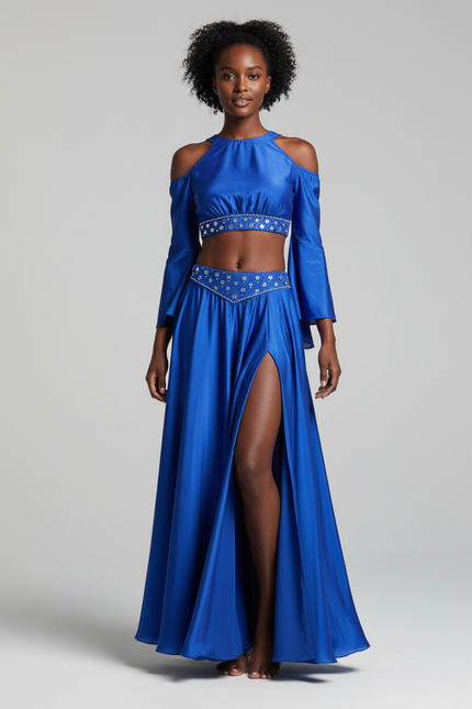 Jupe Longue Bleu Electrique