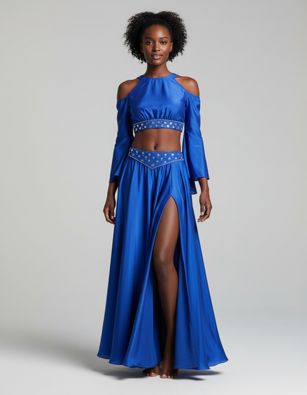 Jupe Longue Bleu Electrique