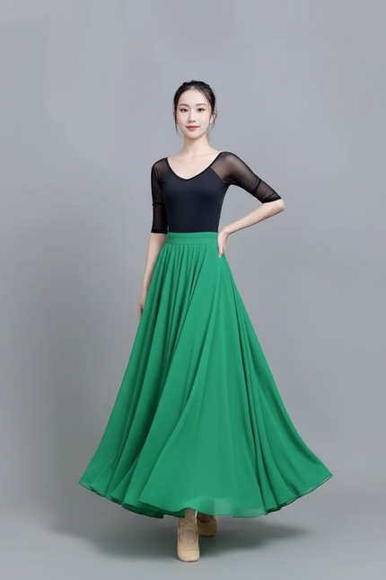 Jupe Longue Verte Fluide Élégante