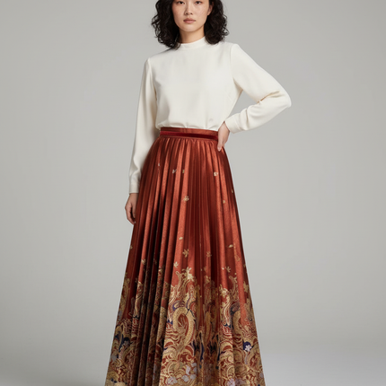 Collection image for: Jupe Longue Terracotta