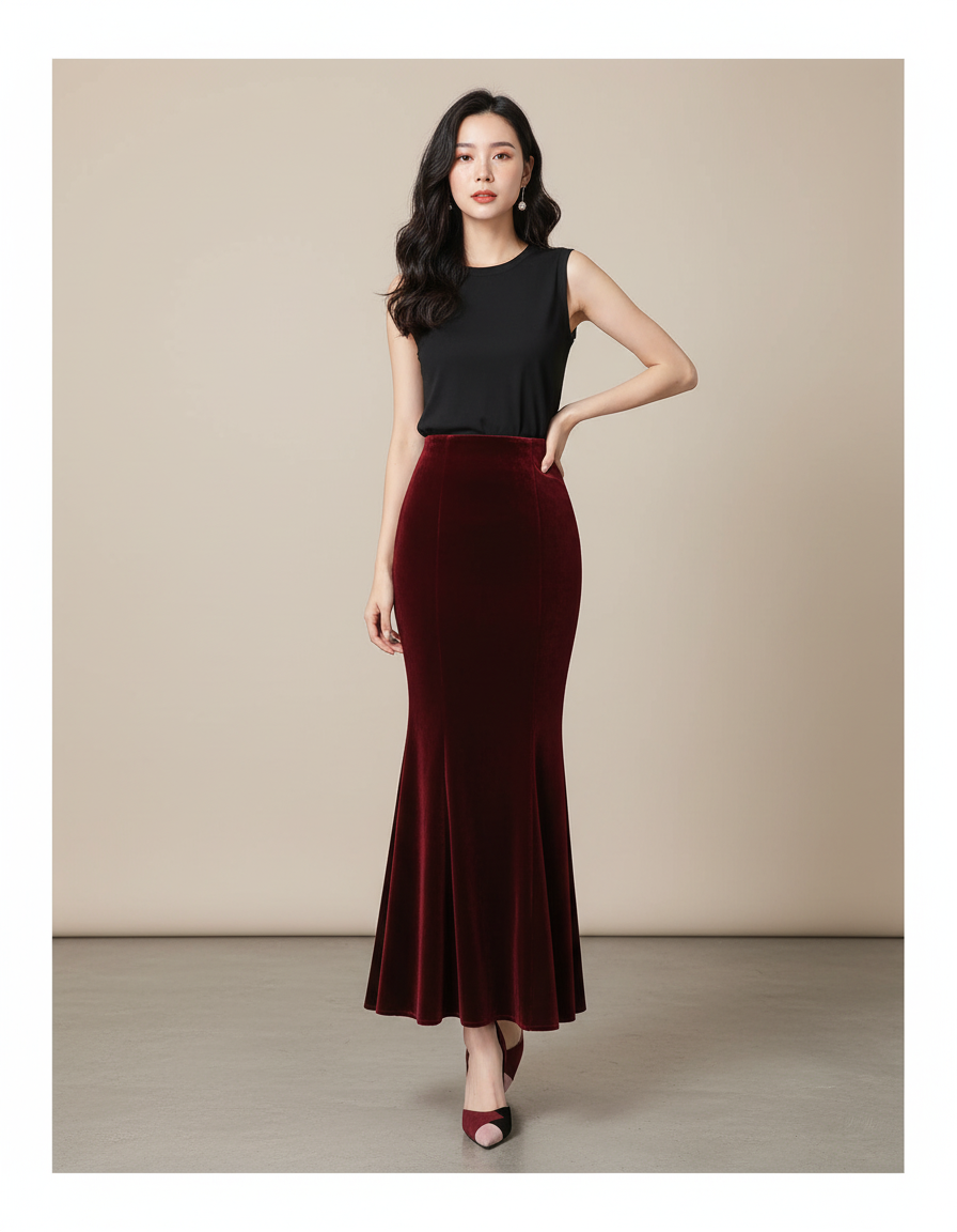 Jupe Tube Longue Hiver