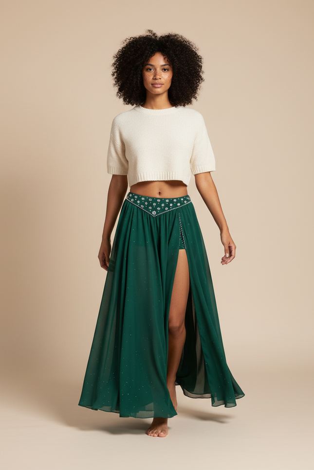 Jupe Longue Strass