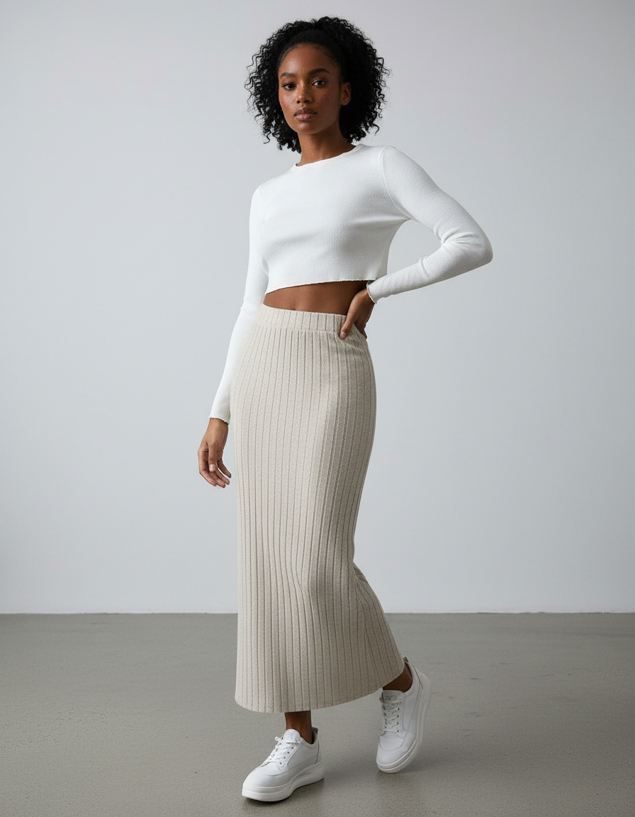 Jupe En Jersey Longue