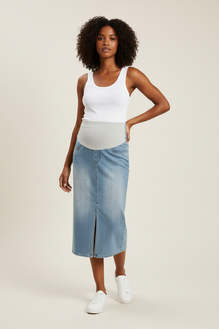 Jupe Longue En Jean Avec Fente