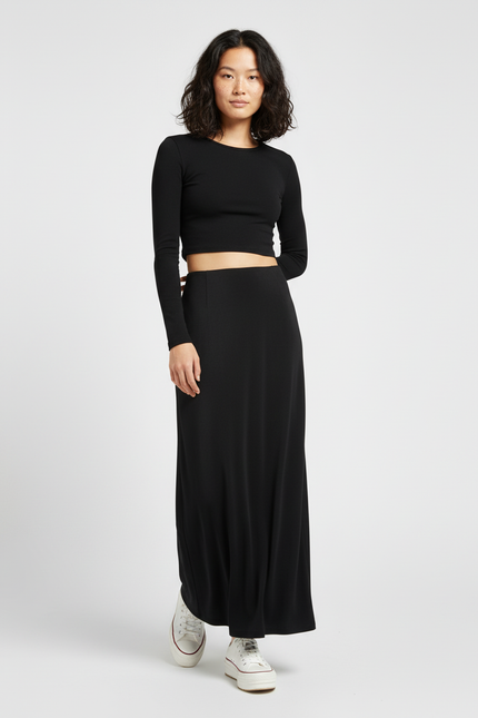 Jupe Longue Noire Décontractée