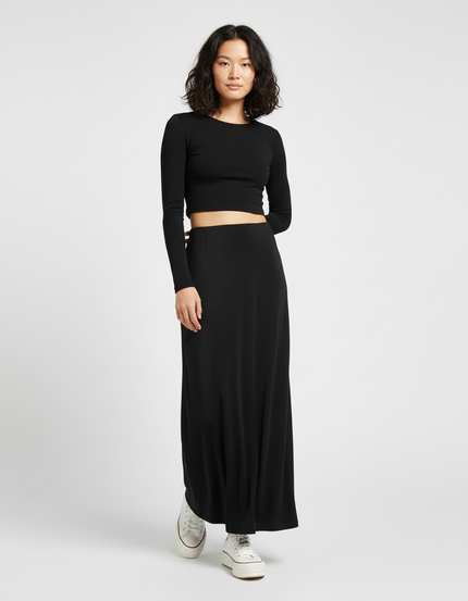 Jupe Longue Noire Décontractée