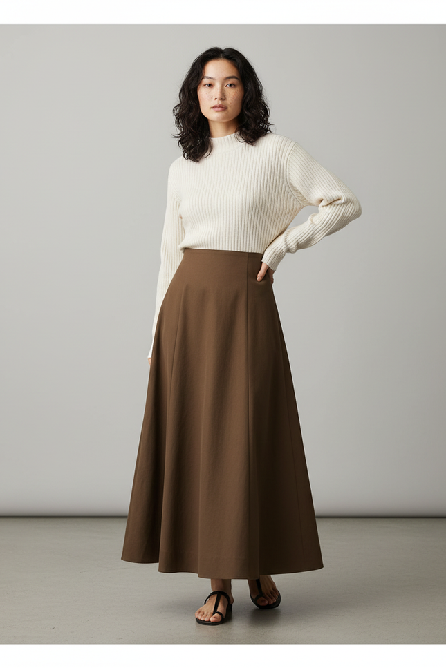 Jupe Demi Cloche Longue