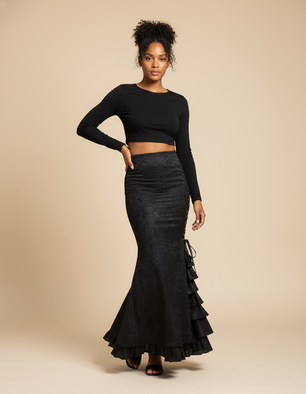 Jupe Sirene Longue Noire