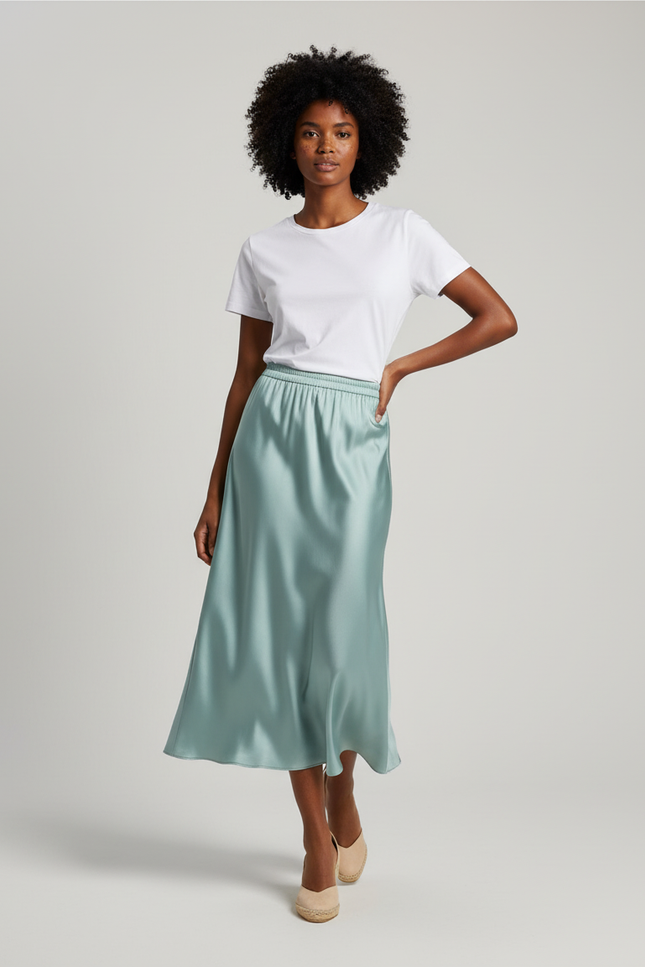 Jupe Longue Soie Fluide Élégante