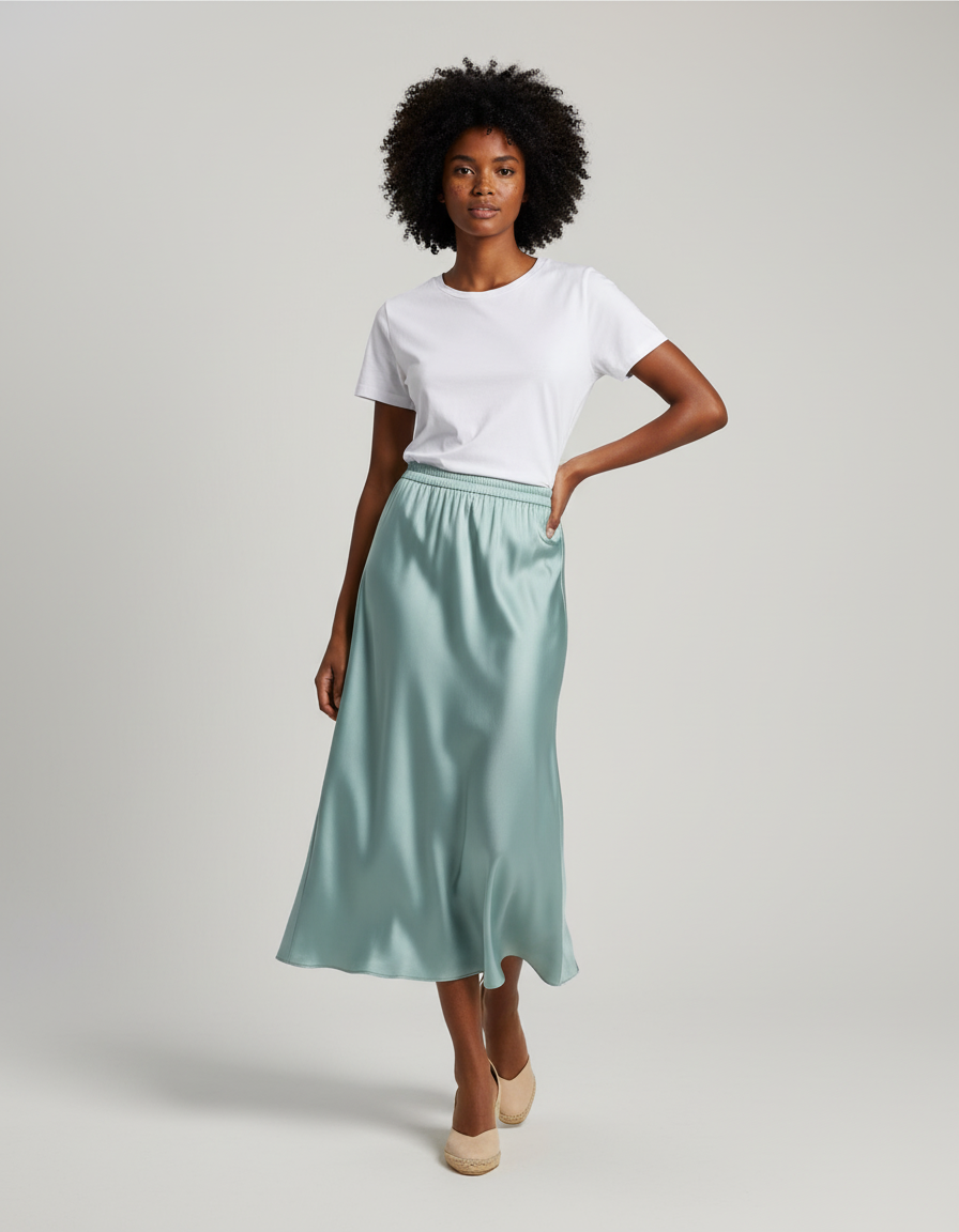 Jupe Longue Soie Fluide Élégante