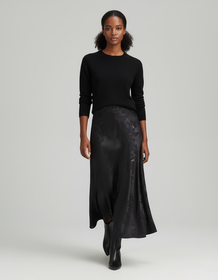 Jupe Longue Soyeuse Jacquard Chic