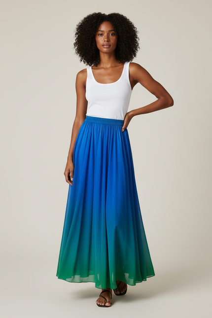 Jupe Longue Dégradée Fluide