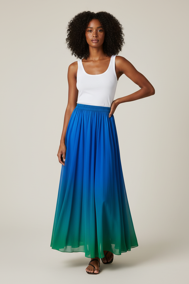 Jupe Longue Dégradée Fluide