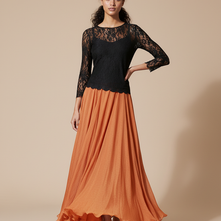 Collection image for: Jupe Longue Orange