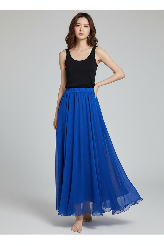 Jupe Cloche Longue Soiree