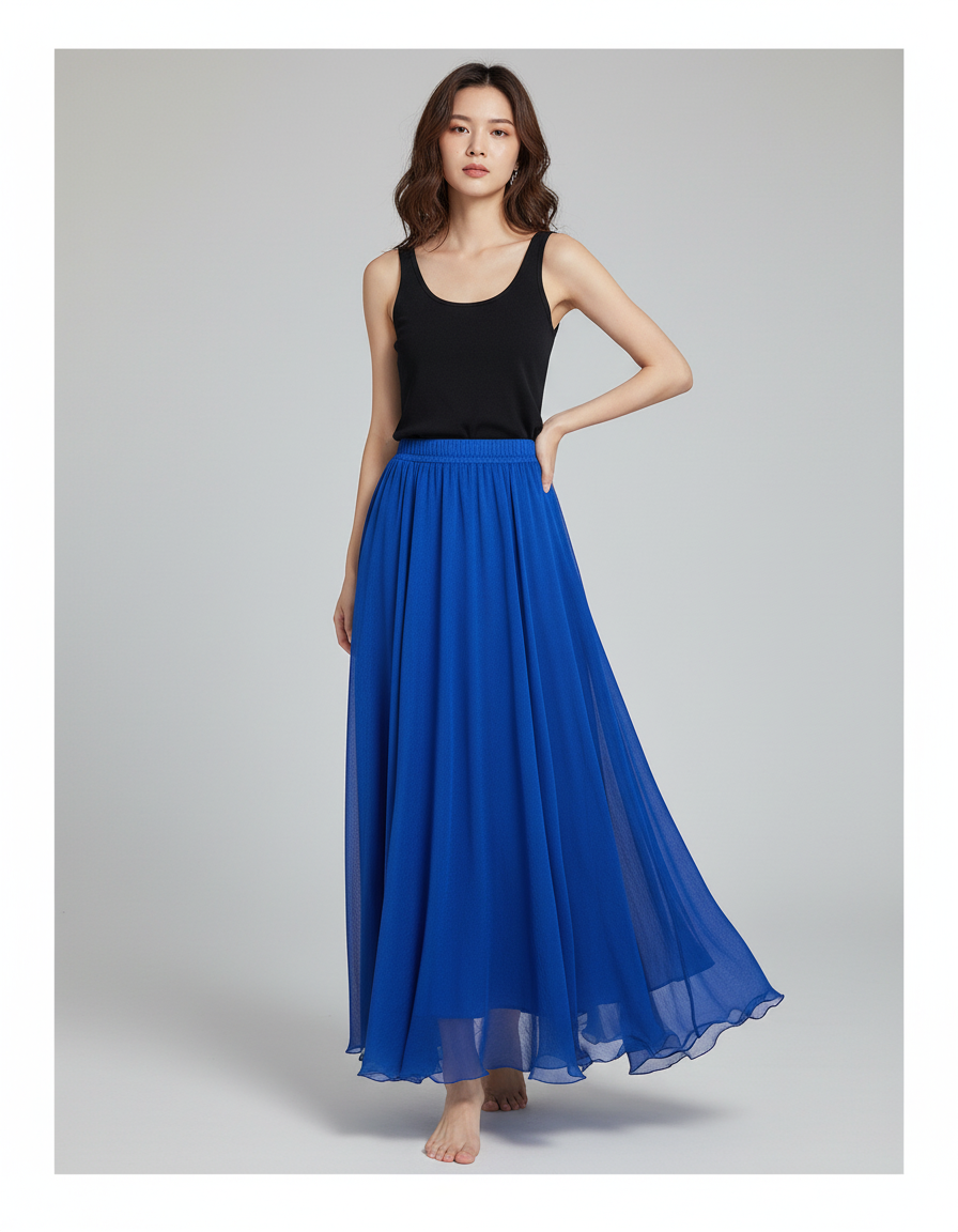 Jupe Cloche Longue Soiree