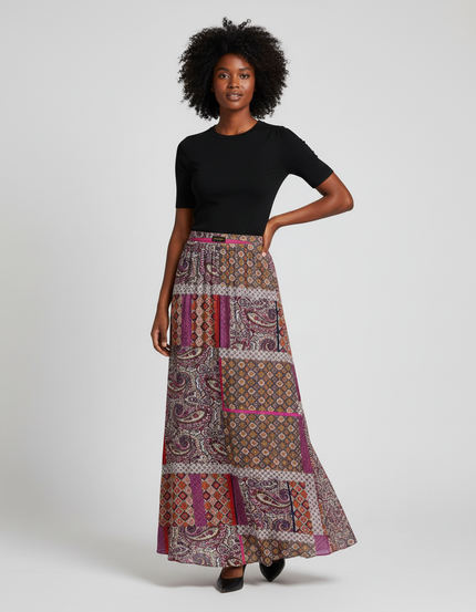 Jupe Longue Patchwork Fluide Bohème