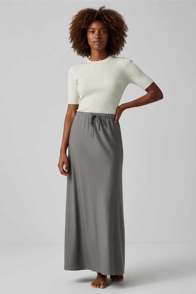 Jupe Longue Jersey Grise