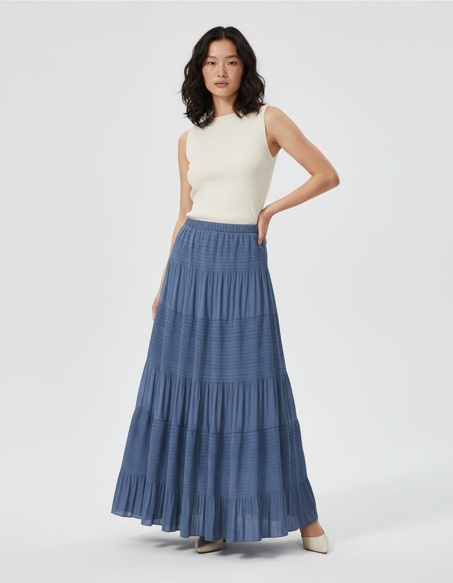 Jupe Longue Bleu Jean