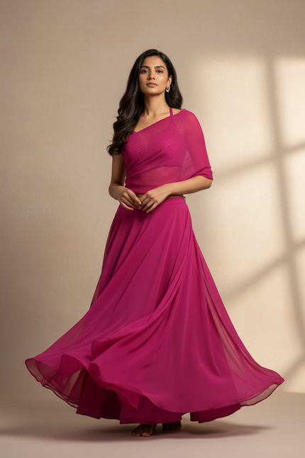 Jupe Longue Chiffon Fluide Élégante