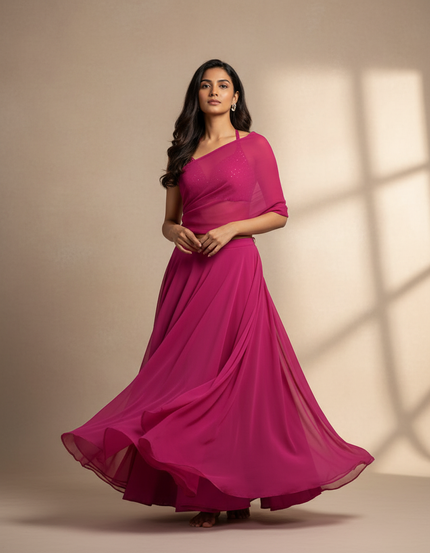 Jupe Longue Chiffon Fluide Élégante