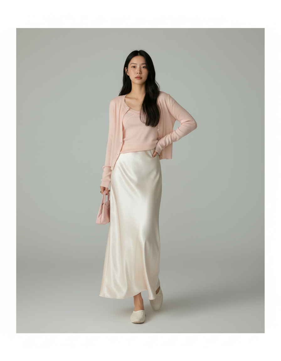 Jupe Longue Droite Taille Haute