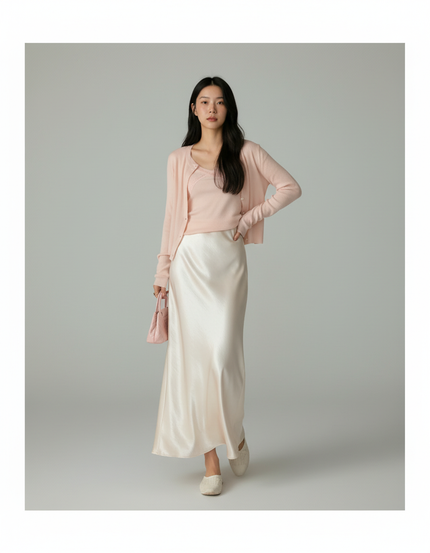 Jupe Longue Droite Taille Haute