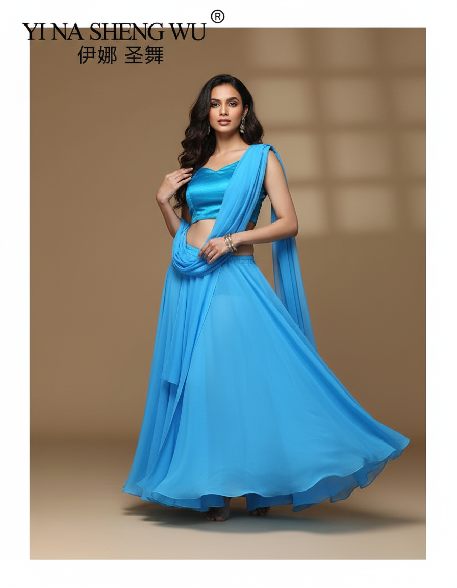 Jupe Longue Bleu Turquoise Fendue Fluide Été