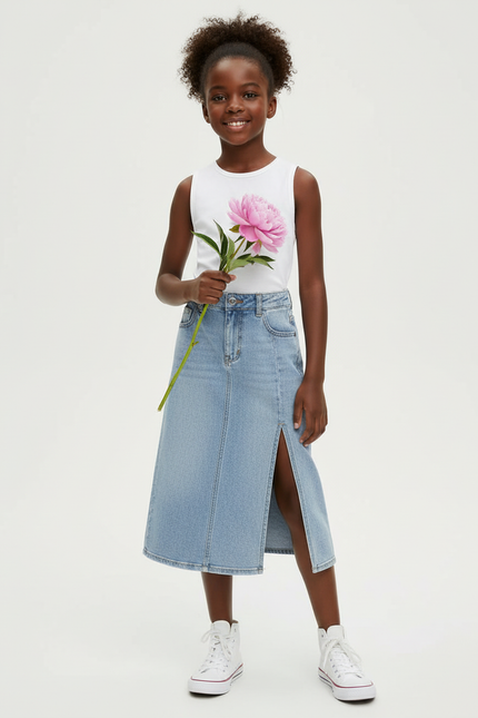 Jupe En Jean Longue Fente