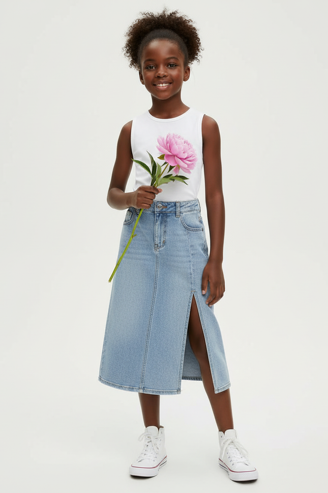 Jupe En Jean Longue Fente