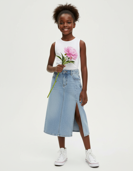 Jupe En Jean Longue Fente