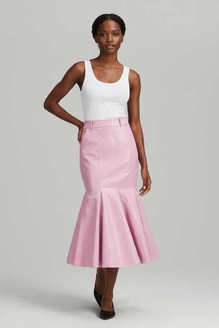 Jupe Longue Effet Cuir