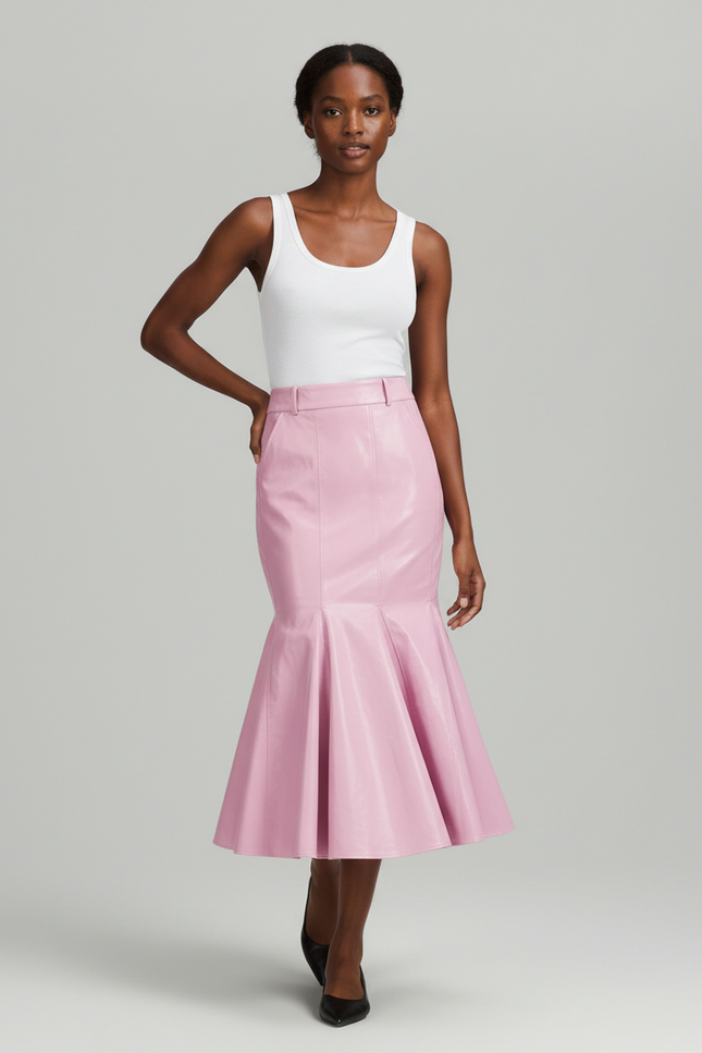 Jupe Longue Effet Cuir