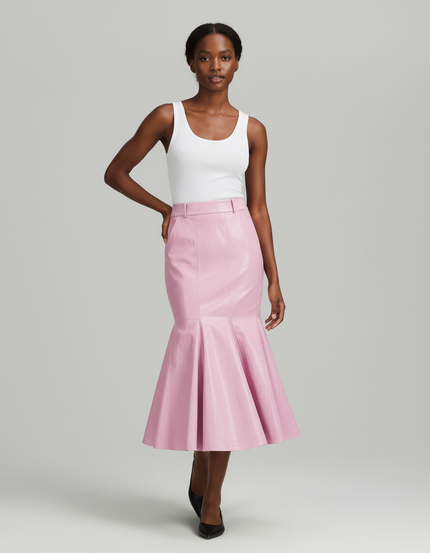 Jupe Longue Effet Cuir