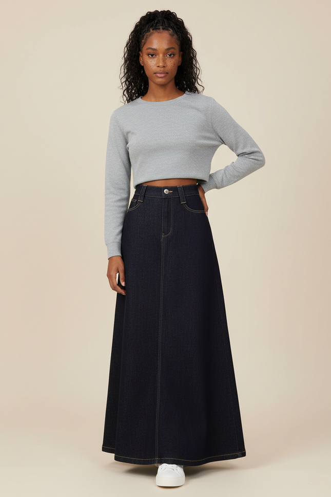 Jupe Longue Jean Brut